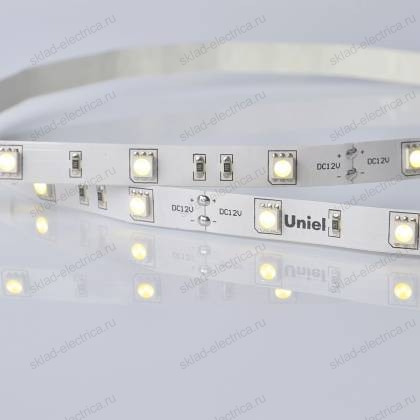 ULS-M22-5050-30LED/m-10mm-IP20-DC12V-7,2W/m-5M-4000K PROFI Гибкая светодиодная лента на самоклеящейся основе. Катушка 5м. в герметичной упаковке. Белый свет(4000К). ТМ Uniel.