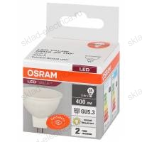 Лампа светодиодная OSRAM LED-Value 5 Вт GU5,3 3000К 400Лм 220 В