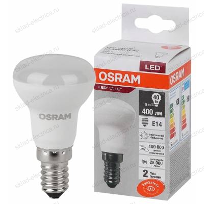 Лампа светодиодная OSRAM LED-Value 5 Вт E14 4000К 400Лм 220 В