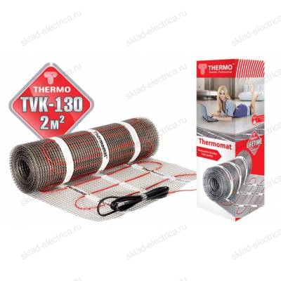 Нагревательный мат (теплый пол) под плитку Thermomat TVK 130 2 кв.м (130Вт/кв.м)
