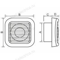 Вентилятор для ванной и туалета MTG A100N стандарт АНТРАЦИТ
