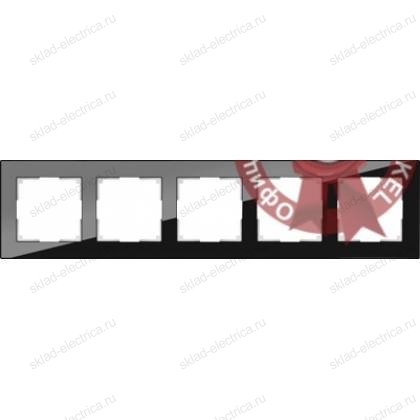 Рамка пятерная Werkel Favorit, черное стекло a031801 WL01-Frame-05