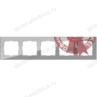 Рамка пятерная Werkel Favorit, серое стекло a030779 WL01-Frame-05