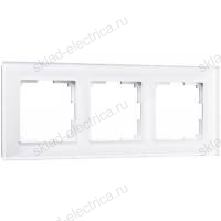 Рамка тройная белое стекло Werkel Favorit a030821 WL01-Frame-03