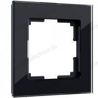 Рамка одинарная Werkel Favorit, черное стекло a031797 WL01-Frame-01