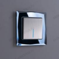 Рамка одинарная Werkel Diamant, черное стекло a029843 WL08-Frame-01