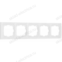 Рамка пятерная Werkel Snabb, белый a036629 WL03-Frame-05