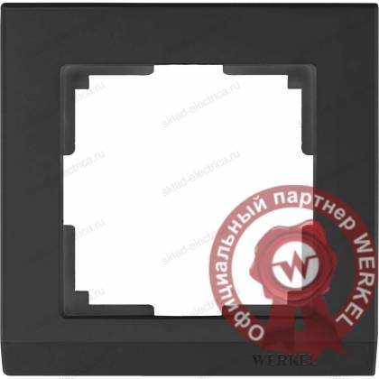 Рамка одинарная Werkel Stark, черный a029214 WL04-Frame-01-black