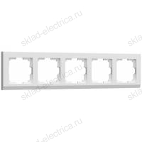 Рамка пятерная Werkel Stark, белый a030811 WL04-Frame-05-white