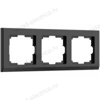 Рамка тройная Werkel Stark, черный a029216 WL04-Frame-03-black