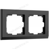 Рамка двойная Werkel Stark, черный a029215 WL04-Frame-02-black