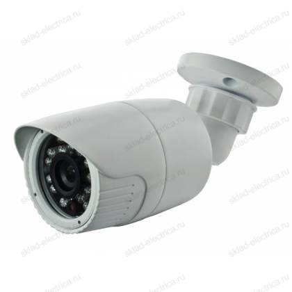 Цилиндрическая уличная камера IP 4Мп, объектив 3,6 мм. , ИК 20 м. , PoE 45-0371