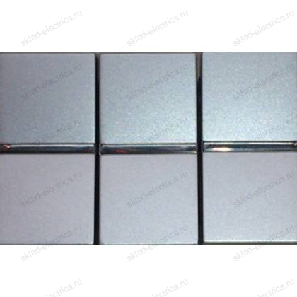 Проходной выключатель трех клавишный ABB Zenit серебряный N2102PLх3 + N2473.9