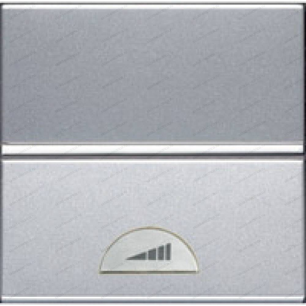 Светорегулятор электронный универсальный клавишный 60-500 Вт ABB Zenit серебряный N2260.1PL + N2271.9
